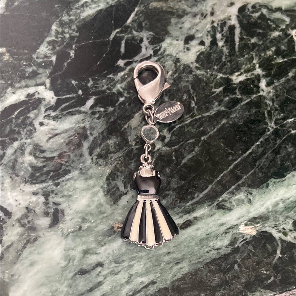 Elegant Black and White Dress Charm